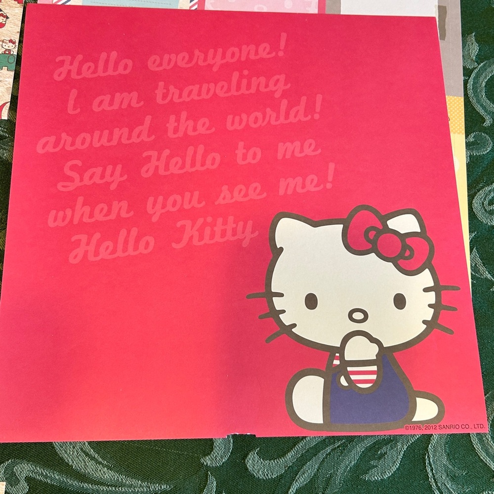 (B) Hello Kitty Lot of 15 12x12 Patterned scrapbook paper & punch outs - Picture 10 of 13